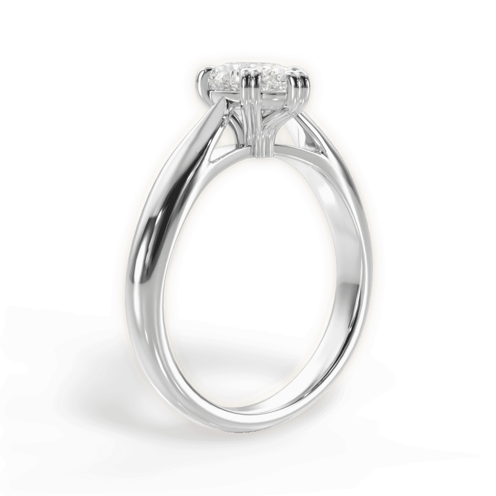 Camila Pear Cut Lab Grown Diamond 18Kt White Gold Engagement Ring - View 2