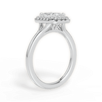 Geneva Emerald Cut Lab Grown Diamond 14Kt White Gold Engagement Ring - View 3