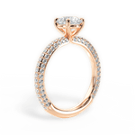 Kristen Round Cut Lab Grown Diamond 18Kt Rose Gold Engagement Ring - View 3