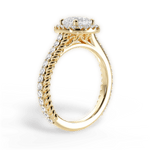 Kim Cushion Cut Lab Grown Diamond 18Kt Yellow Gold Engagement Ring - View 2
