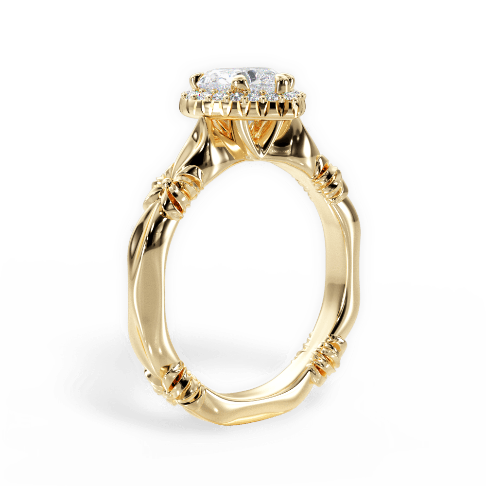 Erica Heart Cut Lab Grown Diamond 18Kt Yellow Gold Engagement Ring - View 2