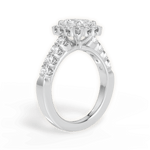 Lacey Radiant Cut Lab Grown Diamond 18Kt White Gold Engagement Ring - View 3