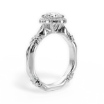 Erica Round Cut Lab Grown Diamond 18Kt White Gold Engagement Ring - View 3