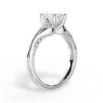 Isabel Emerald Cut Lab Grown Diamond 14Kt White Gold Engagement Ring - View 2