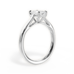 Angie Emerald Cut Lab Grown Diamond Platinum Engagement Ring - View 2