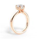 Carol Asscher Cut Lab Grown Diamond 18Kt Rose Gold Engagement Ring - View 4