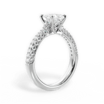 Kira Princess Cut Lab Grown Diamond 18Kt White Gold Engagement Ring - View 3