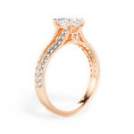 Kendra Marquise Cut Lab Grown Diamond 18Kt Rose Gold Engagement Ring - View 2