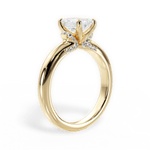 Florence Emerald Cut Lab Grown Diamond 18Kt Yellow Gold Engagement Ring - View 4