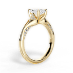 Isabel Radiant Cut Lab Grown Diamond 18Kt Yellow Gold Engagement Ring - View 2