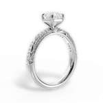 Gloria Asscher Cut Lab Grown Diamond 18Kt White Gold Engagement Ring - View 4