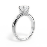 Florence Asscher Cut Lab Grown Diamond 18Kt White Gold Engagement Ring - View 2