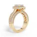 Madison Emerald Cut Lab Grown Diamond 18Kt Yellow Gold Engagement Ring - View 2