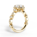 Irene Oval Cut Lab Grown Diamond 18Kt Yellow Gold Engagement Ring - View 2