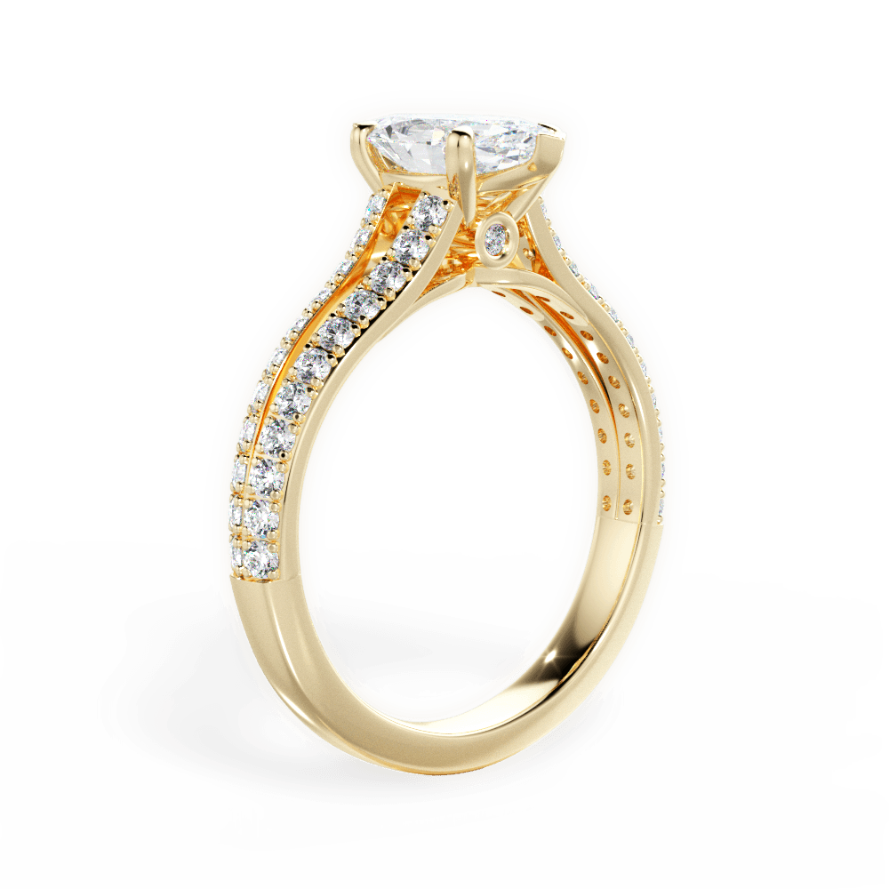 Kendra Marquise Cut Lab Grown Diamond 18Kt Yellow Gold Engagement Ring - View 2