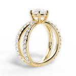 Lauren Oval Cut Lab Grown Diamond 18Kt Yellow Gold Engagement Ring - View 4