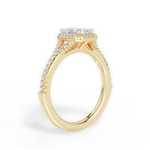 Judy Emerald Cut Lab Grown Diamond 18Kt Yellow Gold Engagement Ring - View 2