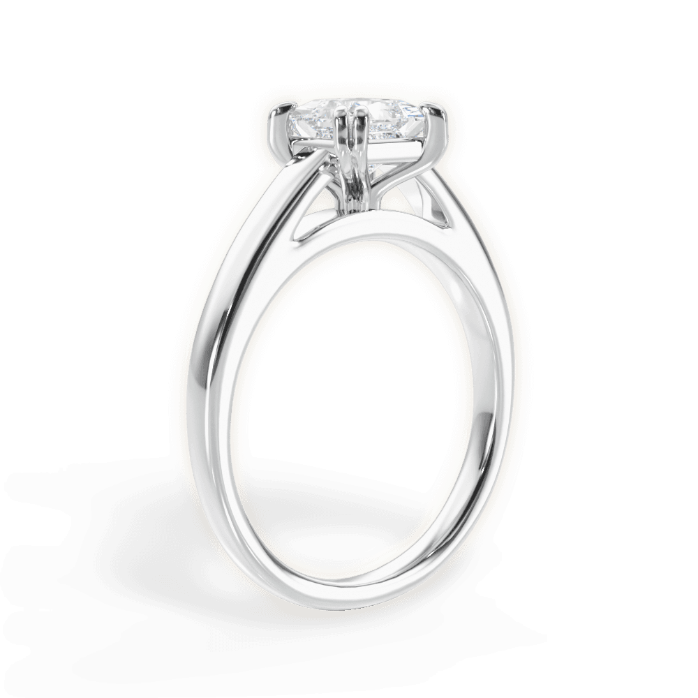 Anna Princess Cut Lab Grown Diamond 14Kt White Gold Engagement Ring - View 2