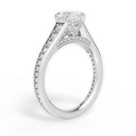 Leslie Pear Cut Lab Grown Diamond 14Kt White Gold Engagement Ring - View 3