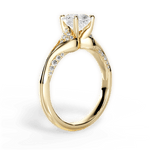 Isabel Asscher Cut Lab Grown Diamond 18Kt Yellow Gold Engagement Ring - View 2