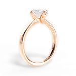 Ashley Oval Cut Lab Grown Diamond 18Kt Rose Gold Engagement Ring - View 3