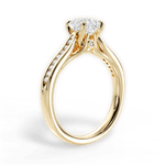 Elena Asscher Cut Lab Grown Diamond 18Kt Yellow Gold Engagement Ring - View 2