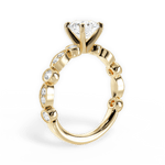 Edith Round Cut Lab Grown Diamond 18Kt Yellow Gold Engagement Ring - View 2