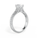 Kendra Round Cut Lab Grown Diamond Platinum Engagement Ring - View 3