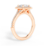 Judy Princess Cut Lab Grown Diamond 18Kt Rose Gold Engagement Ring - View 3