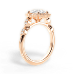 Julie Oval Cut Lab Grown Diamond 18Kt Rose Gold Engagement Ring - View 3
