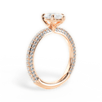 Kristen Pear Cut Lab Grown Diamond 18Kt Rose Gold Engagement Ring - View 3