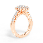 Lacey Radiant Cut Lab Grown Diamond 18Kt Rose Gold Engagement Ring - View 3