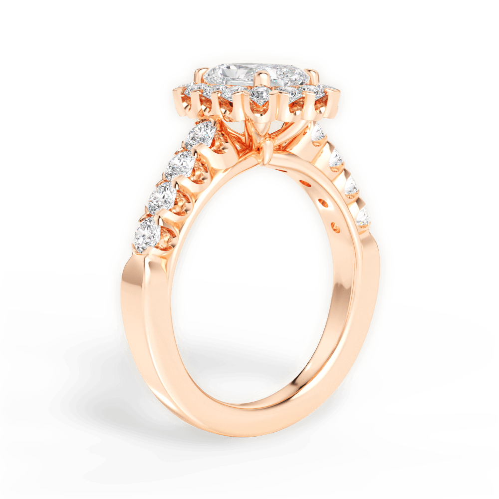 Lacey Radiant Cut Lab Grown Diamond 18Kt Rose Gold Engagement Ring - View 3