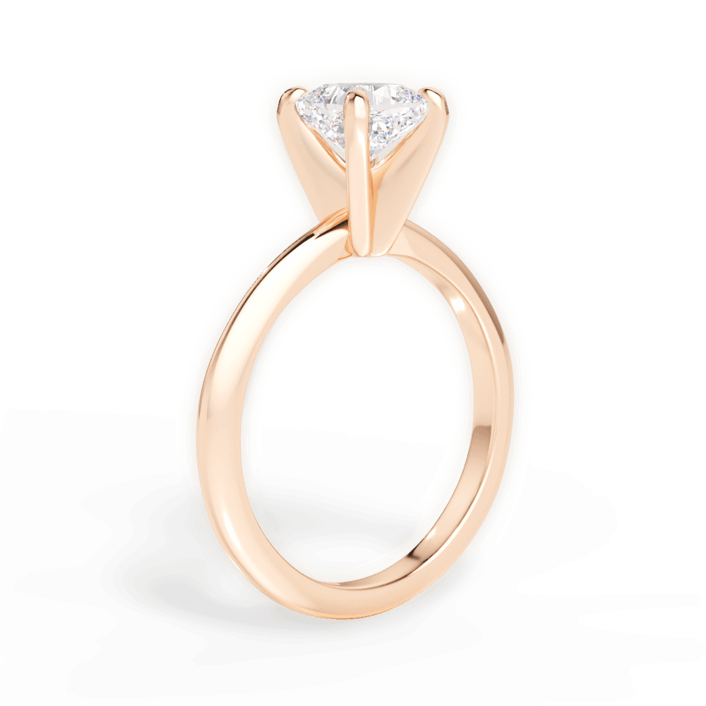 Casey Cushion Cut Lab Grown Diamond 18Kt Rose Gold Engagement Ring - View 2