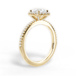 Joanne Oval Cut Lab Grown Diamond 18Kt Yellow Gold Engagement Ring - View 3