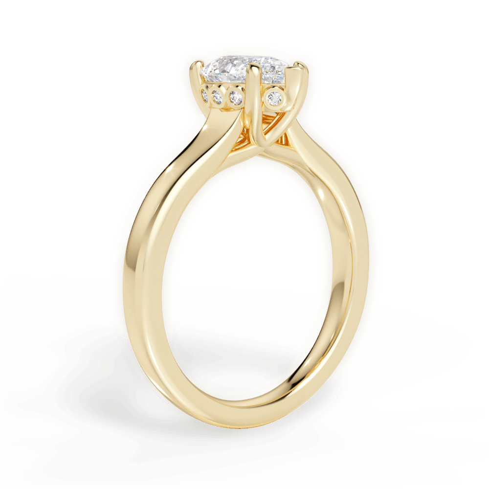 Carol Pear Cut Lab Grown Diamond 18Kt Yellow Gold Engagement Ring - View 2