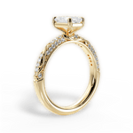 Gloria Emerald Cut Lab Grown Diamond 18Kt Yellow Gold Engagement Ring - View 3