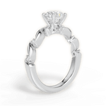 Emma Round Cut Lab Grown Diamond Platinum Engagement Ring - View 2