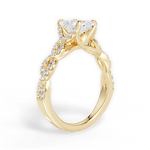 Justine Radiant Cut Lab Grown Diamond 18Kt Yellow Gold Engagement Ring - View 2