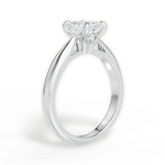 Beverly Emerald Cut Lab Grown Diamond 14Kt White Gold Engagement Ring - View 2