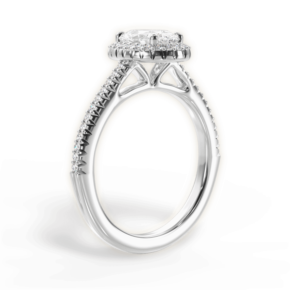 Jenny Oval Cut Lab Grown Diamond 18Kt White Gold Engagement Ring - View 3