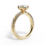 Gloria Oval Cut Lab Grown Diamond 18Kt Yellow Gold Engagement Ring - View 2
