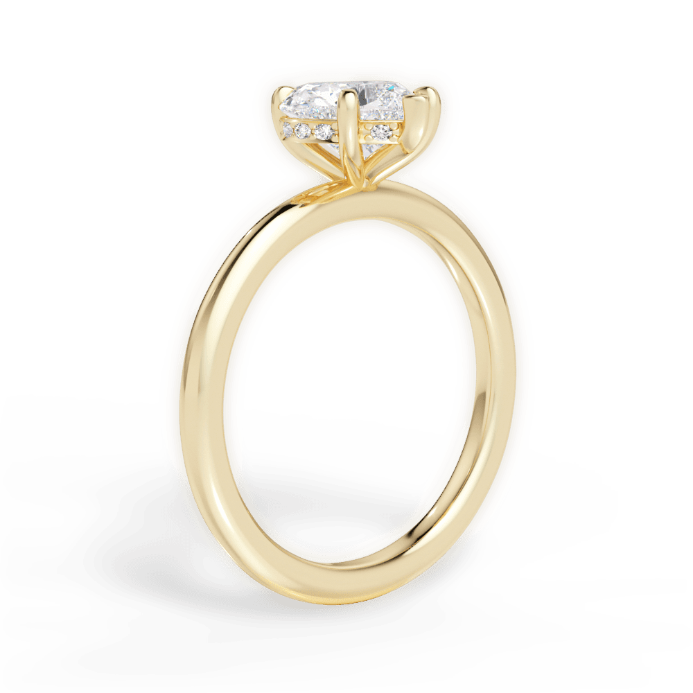 Brenda Heart Cut Lab Grown Diamond 18Kt Yellow Gold Engagement Ring - View 2