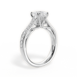 Deborah Princess Cut Lab Grown Diamond 18Kt White Gold Engagement Ring - View 2