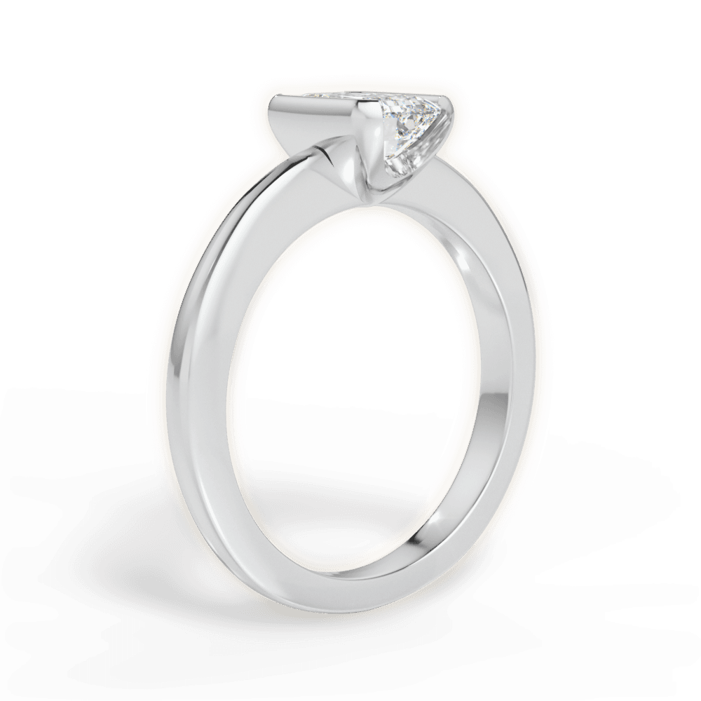 Bridget Emerald Cut Lab Grown Diamond Platinum Engagement Ring - View 2