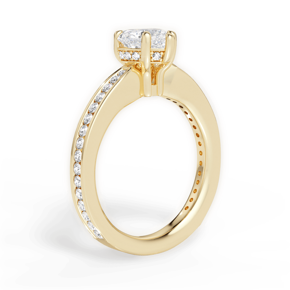 Katelyn Heart Cut Lab Grown Diamond 18Kt Yellow Gold Engagement Ring - View 2