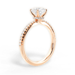 Giselle Cushion Cut Lab Grown Diamond 18Kt Rose Gold Engagement Ring - View 2