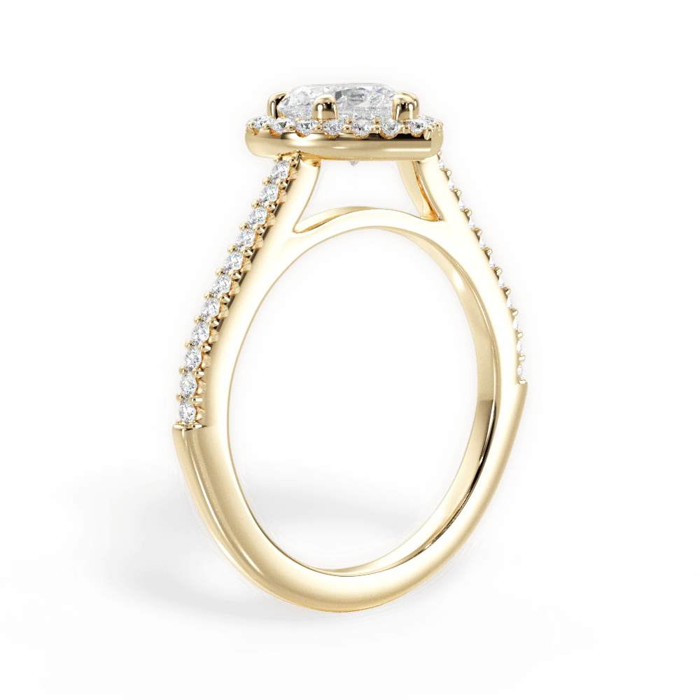 Jeanne Heart Cut Lab Grown Diamond 18Kt Yellow Gold Engagement Ring - View 2