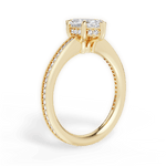 Janet Marquise Cut Lab Grown Diamond 18Kt Yellow Gold Engagement Ring - View 3