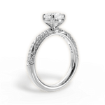 Gloria Cushion Cut Lab Grown Diamond 18Kt White Gold Engagement Ring - View 3